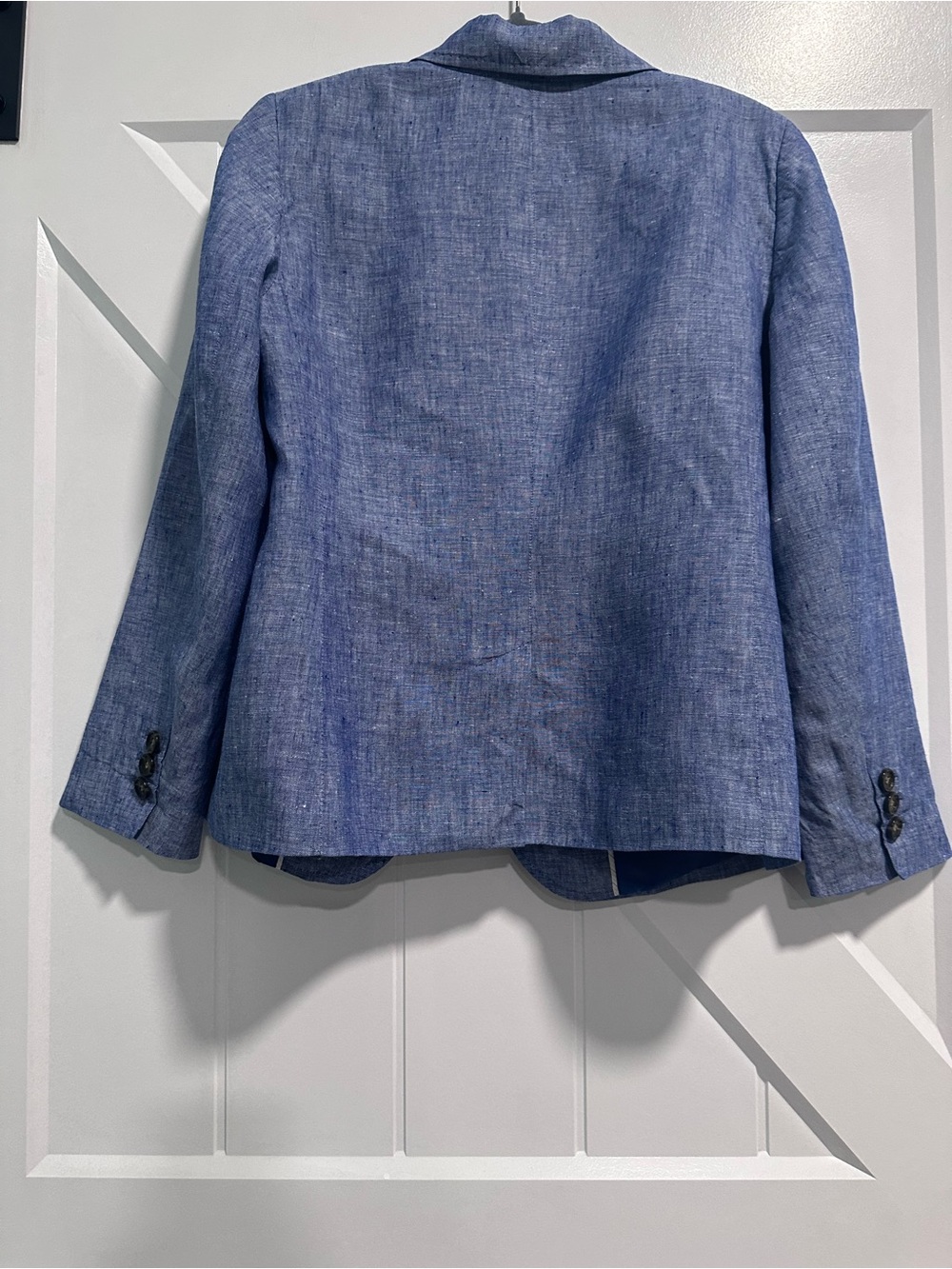 Talbots Light Blue Single-Button Linen Blend Blazer 100 %linen - Picture 4 of 9